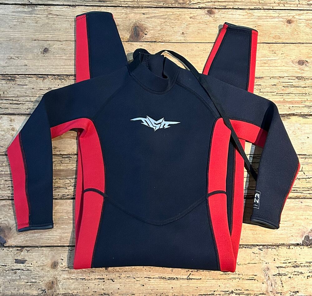 Sea Skin Wetsuit Youth Size 12 Red Black Full Body Zip 3MM Neoprene Scuba Gear